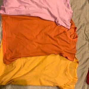 Lululemon shirts, blue/pink, orange $30 ea/$90 all